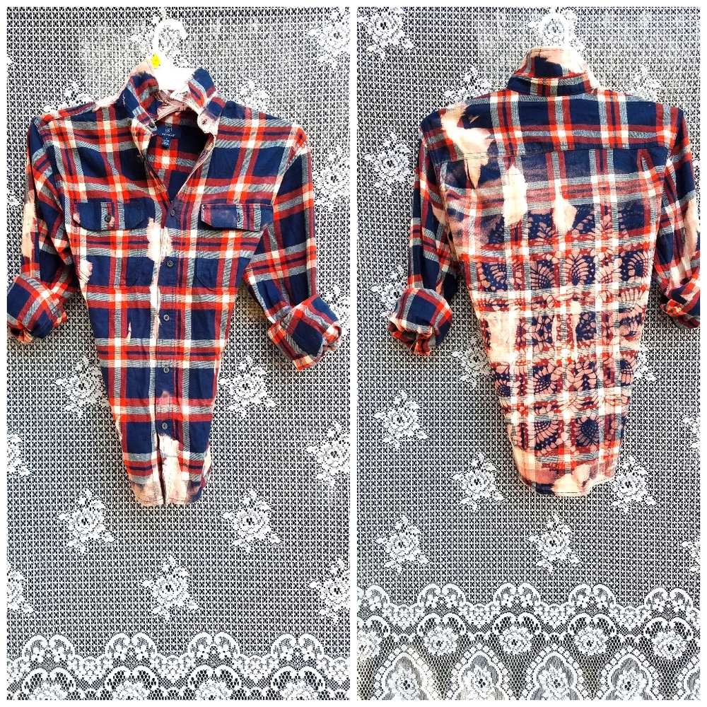 Bleach Distressed Flannel